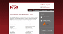 Desktop Screenshot of kaminhaus-pross.de